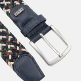 Cintura in Tessuto Blu E Beige