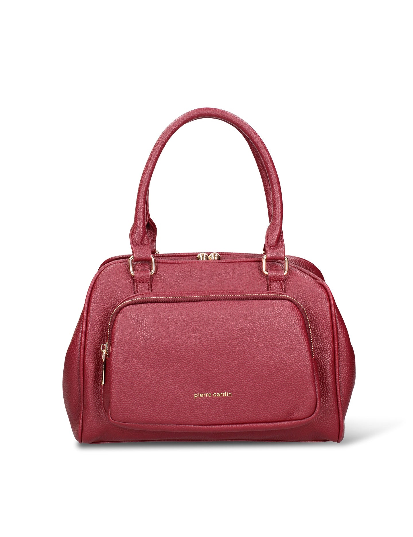Borsa a Mano in Pelle Vegana Bordeaux Pierre Cardin