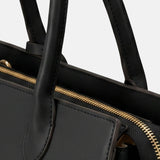 Borsa a mano in Pelle Vegana Nero