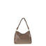 Borsa a Spalla in Vera Pelle Taupe Pierre Cardin