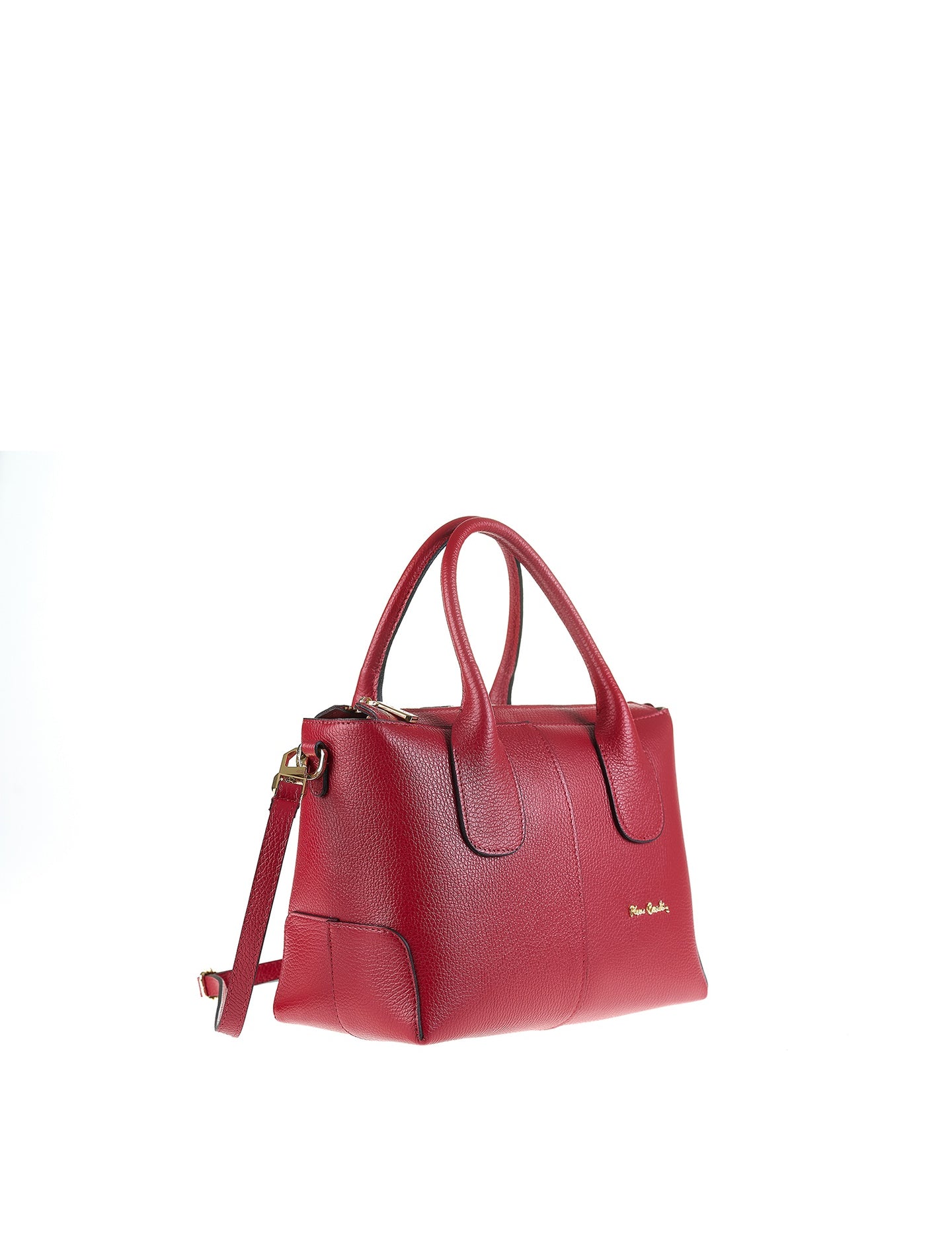 Borsa a Mano in Vera Pelle Rubino