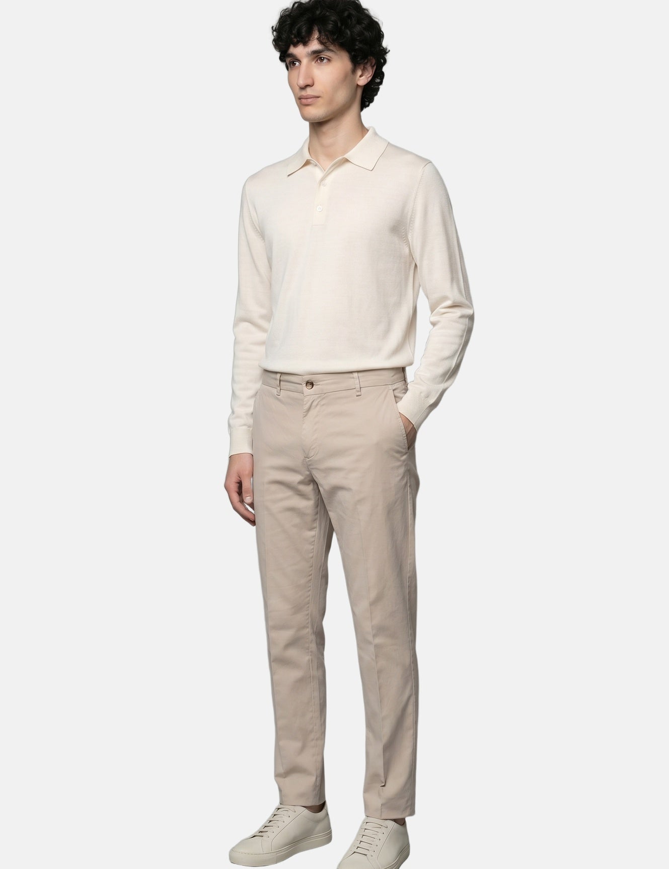 Jeans in Fibra Naturale Beige