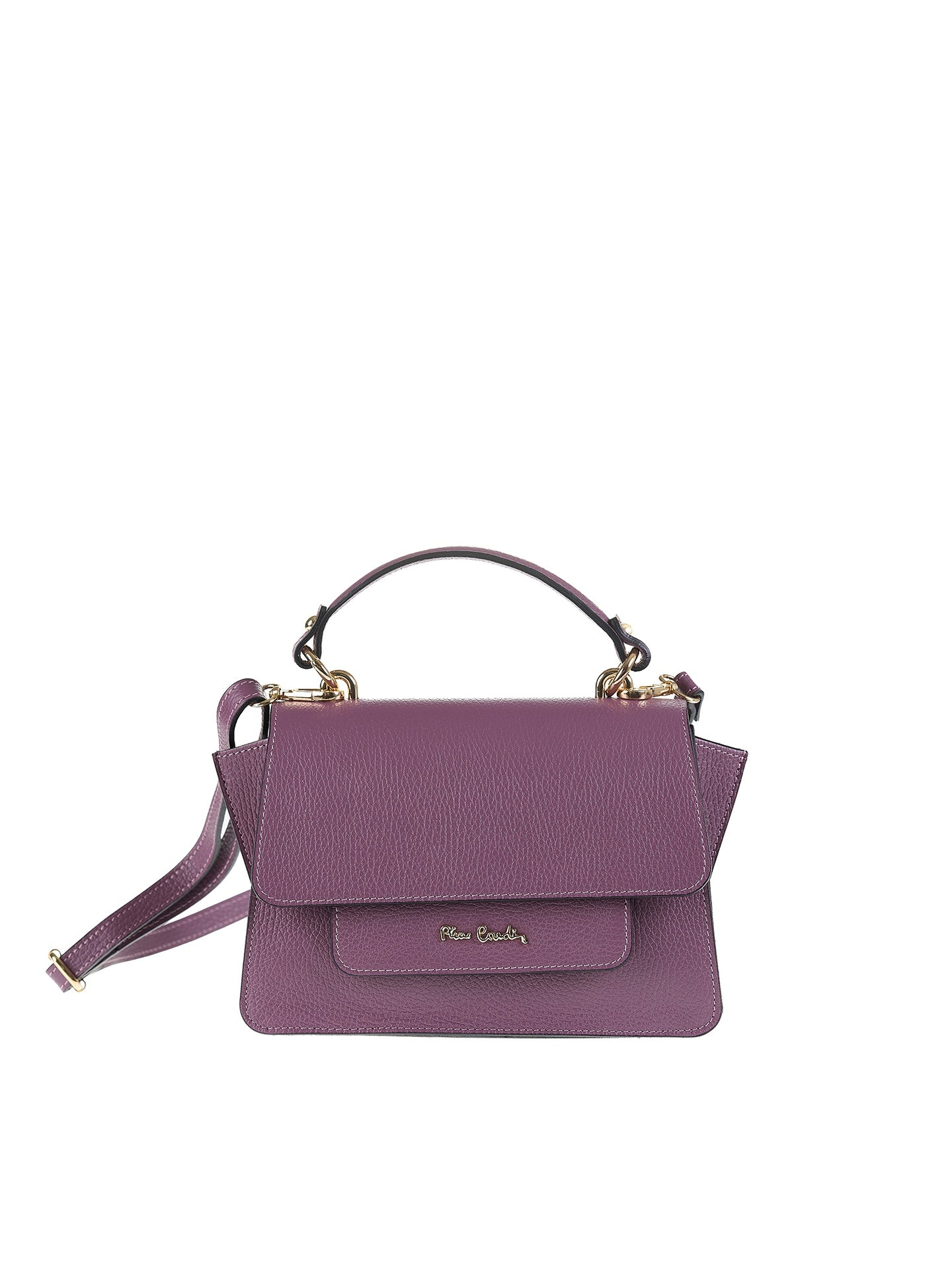 Borsa a Mano in Vera Pelle Viola Pierre Cardin