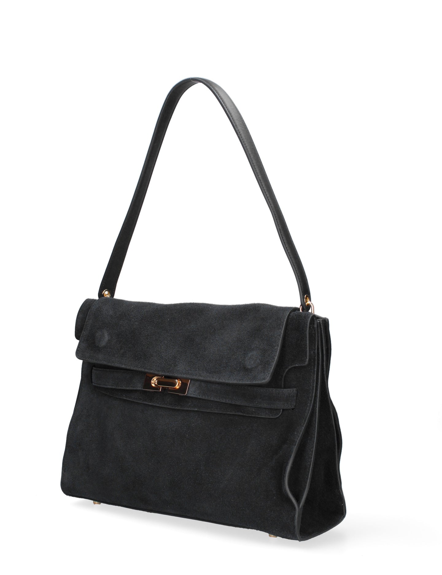 Borsa a Mano in Vera Pelle Nero