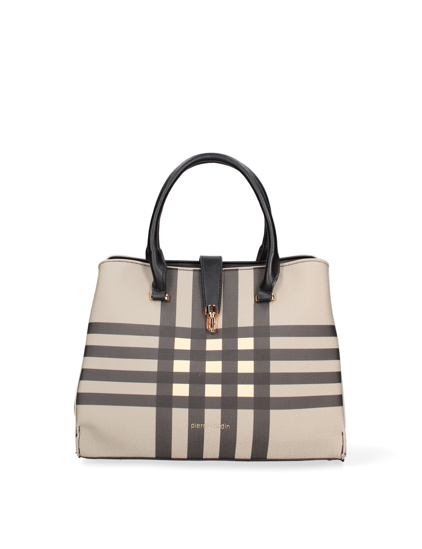 Borsa a Mano in Polyester Grigio Pierre Cardin