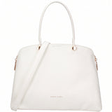 Weiße vegane Lederhandtasche