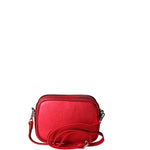 Borsa a Tracolla in Genuine Printed Suede Leather Rosso