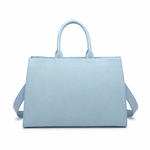 Borsa Shopper in Pelle Vegana Blu