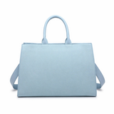 Borsa Shopper in Pelle Vegana Blu