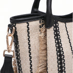 Borsa Shopper in Cotone Nero