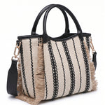Borsa Shopper in Cotone Nero