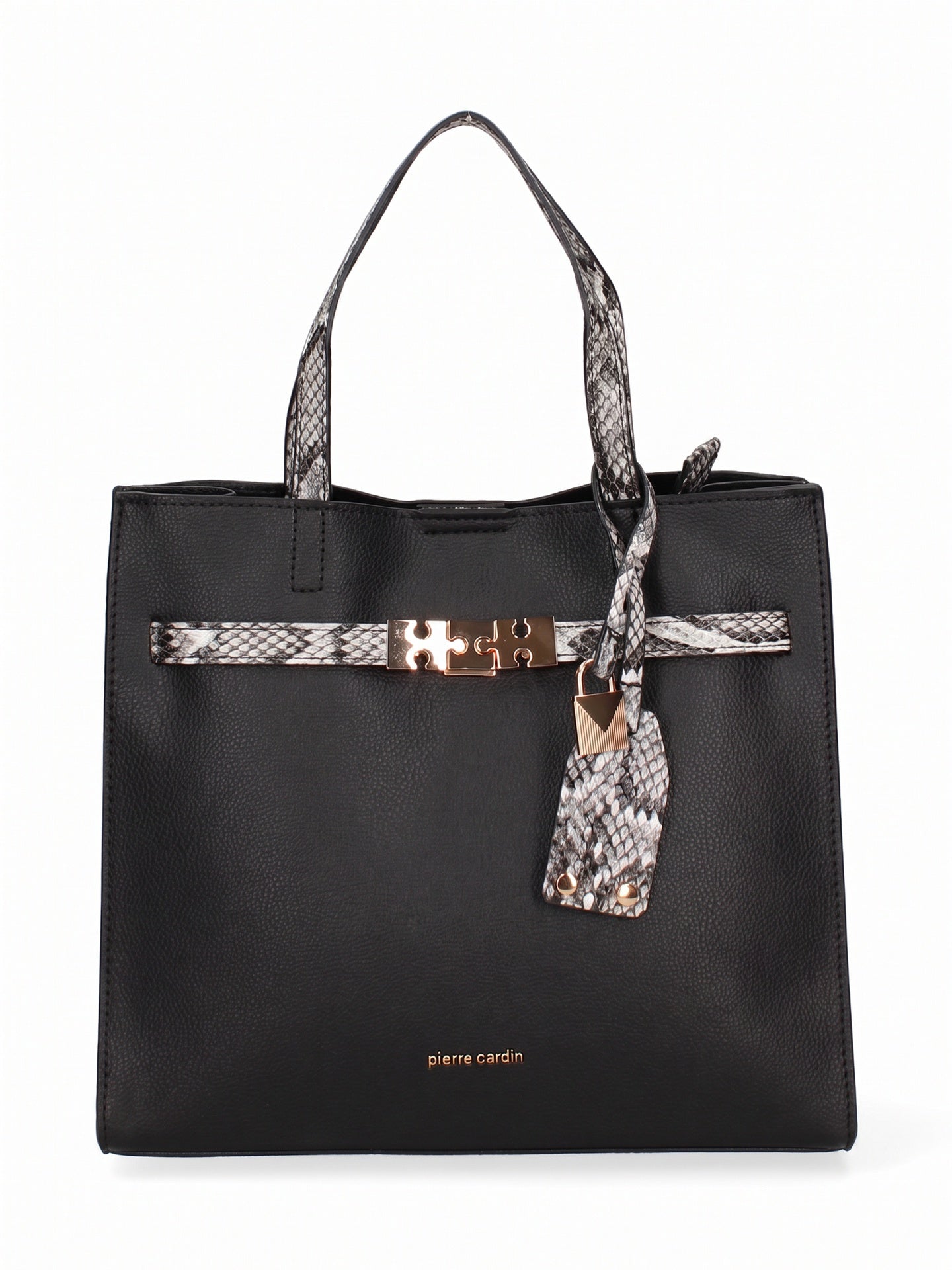 Borsa a Mano in Pelle Vegana Nero Pierre Cardin