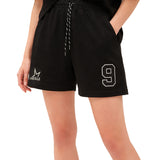 Pantalones negros de algodón para mujer