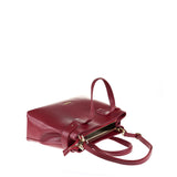 Borsa a Mano in Vera Pelle Rubino