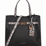 Borsa a Mano in Pelle Vegana Nero