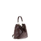 Borsa a Spalla in Vera Pelle Cioccolato