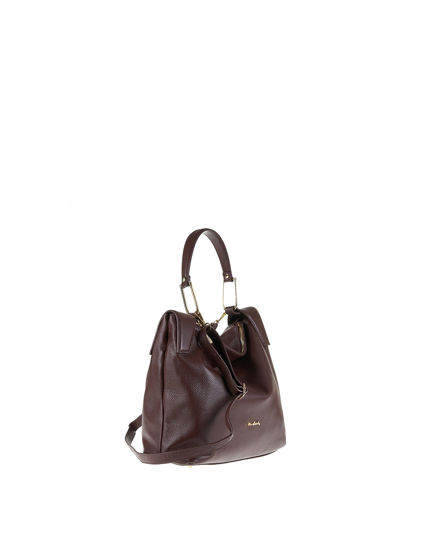 Borsa a Spalla in Vera Pelle Cioccolato
