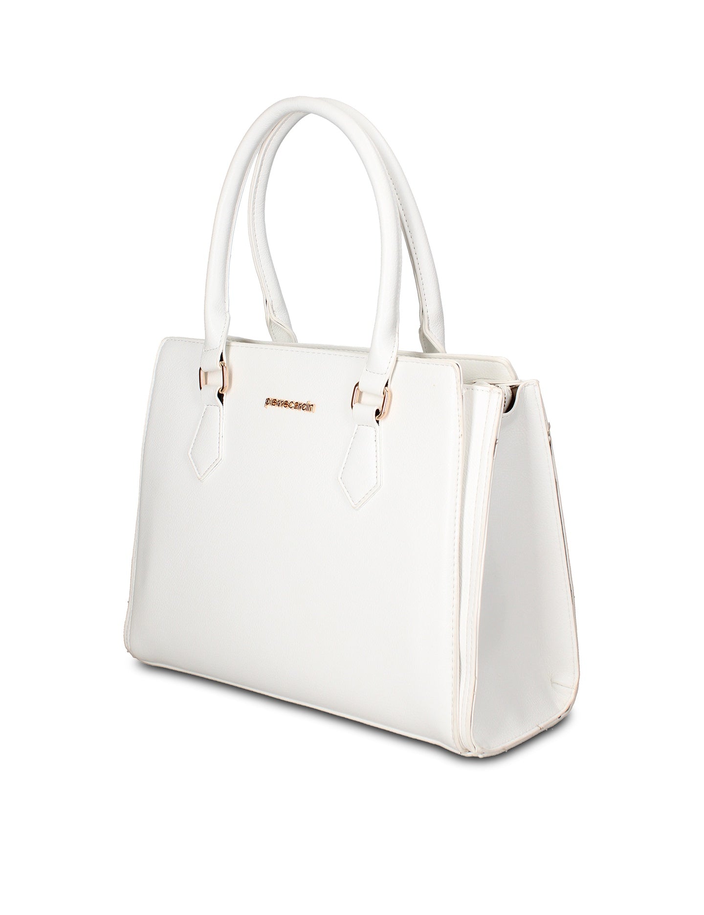 Borsa a Mano in Pelle Vegana Bianco Pierre Cardin