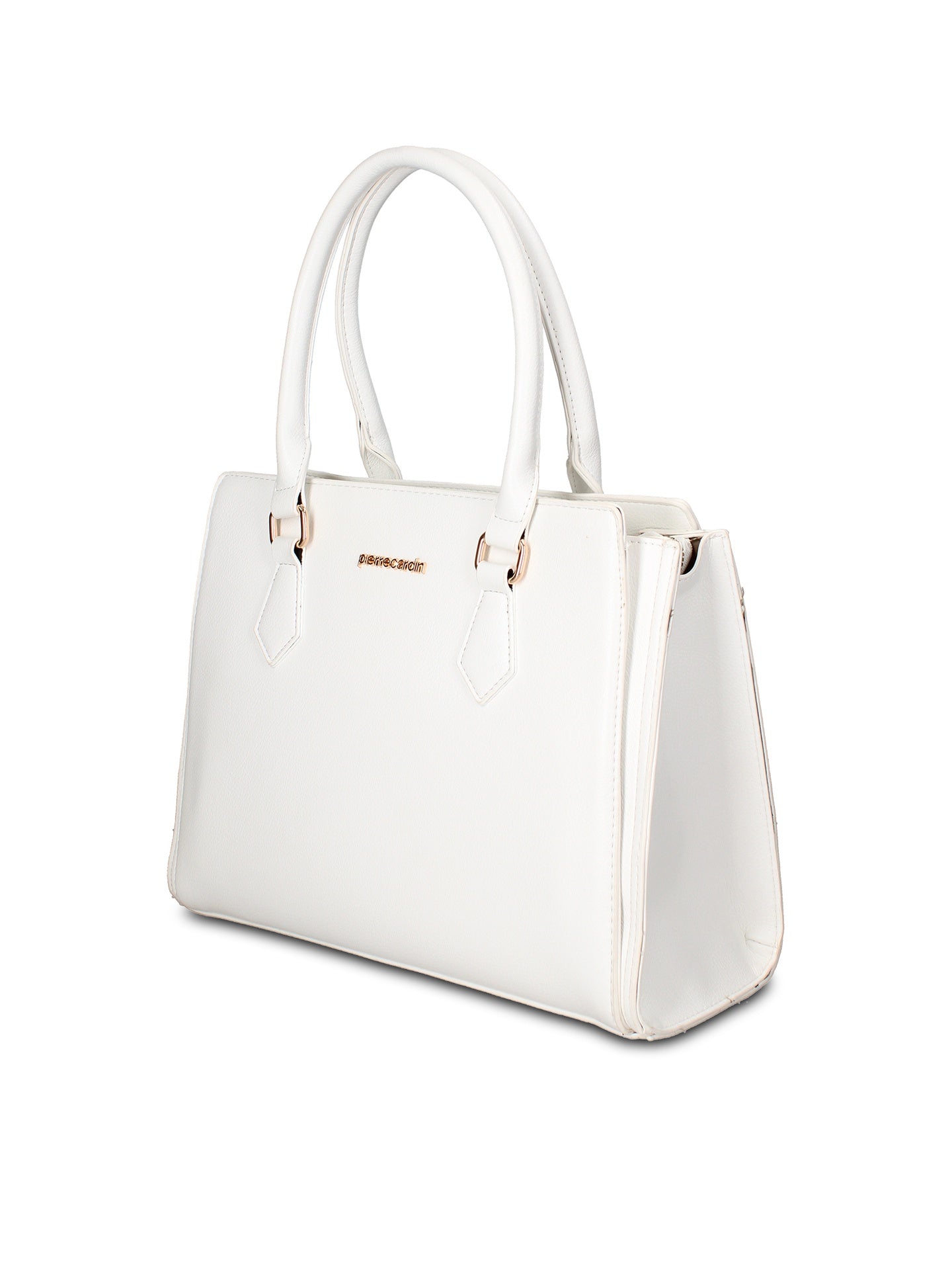 Borsa a Mano in Pelle Vegana Bianco Pierre Cardin