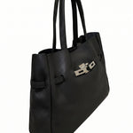 Borsa a Tracolla in Dollaro Leather Nero