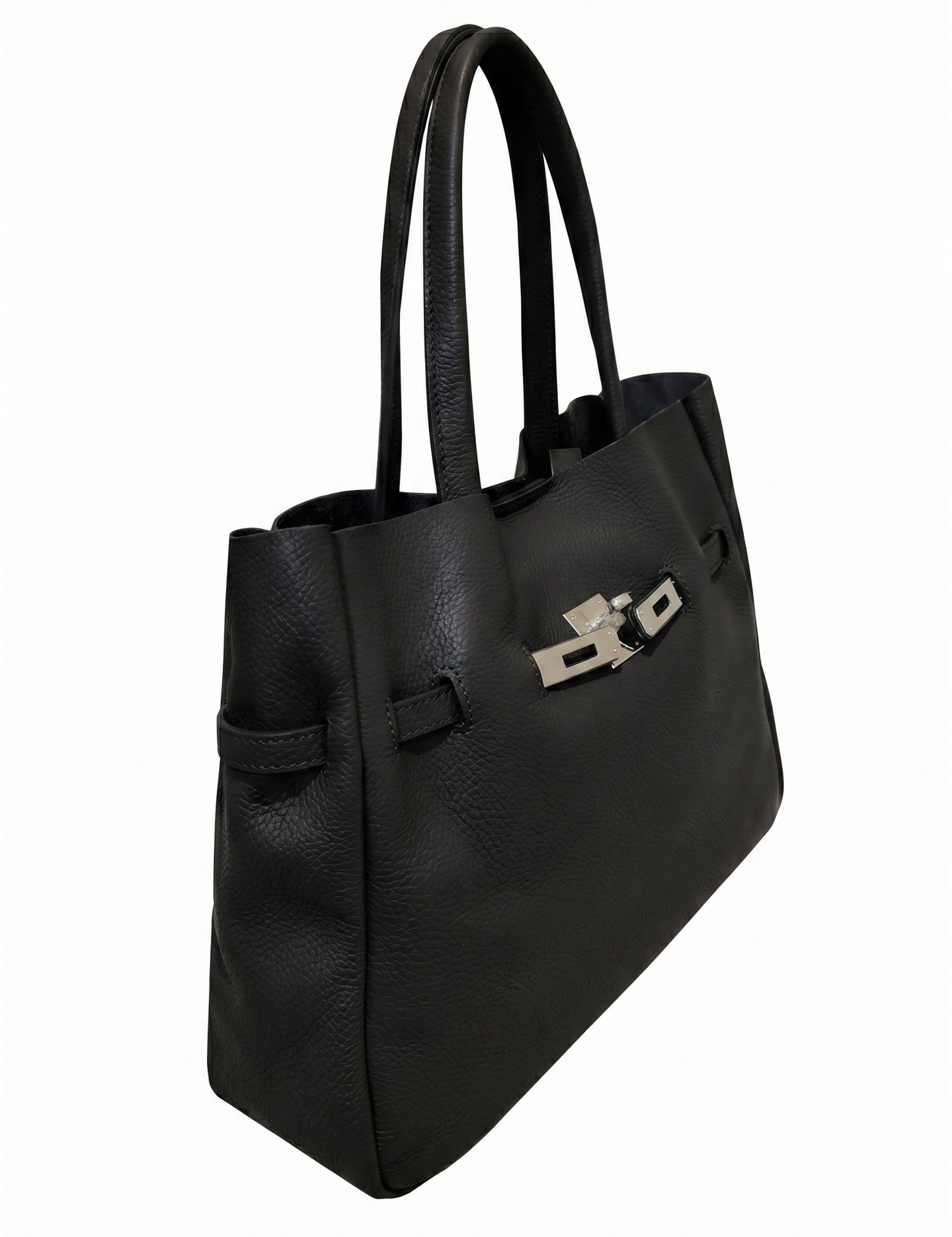 Borsa a Tracolla in Dollaro Leather Nero