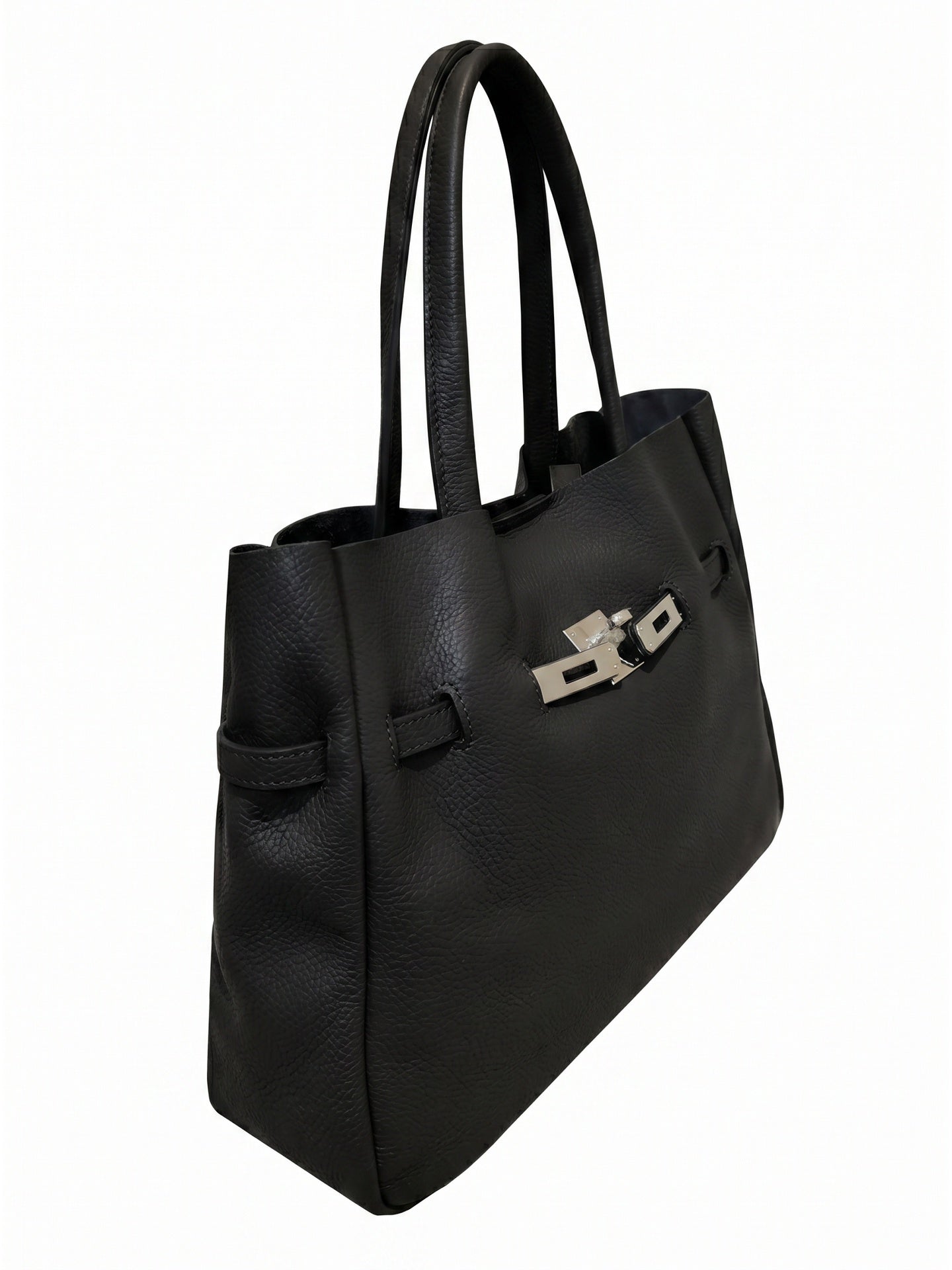 Borsa a Tracolla in Dollaro Leather Nero