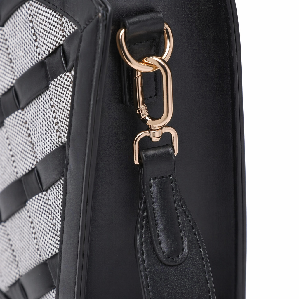 Borsa a Mano in Pelle Vegana Nero