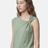 Vestito in Viscosa Verde