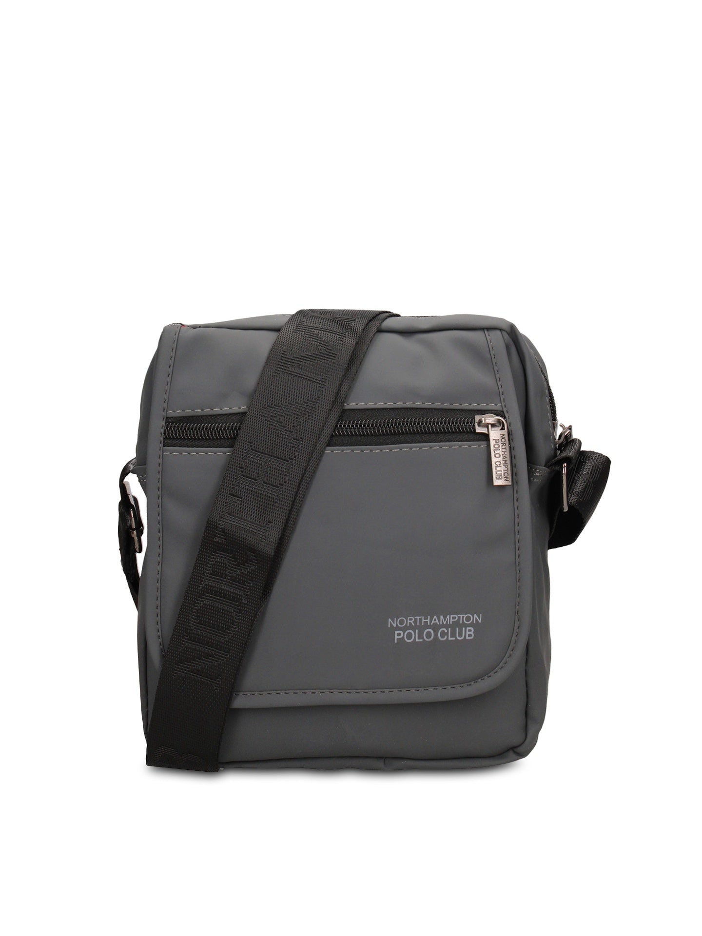 Borsa a Tracolla in 100% Pu Vegan Leather Grigio