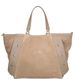 Borsa a Mano in Vera Pelle Cappuccino