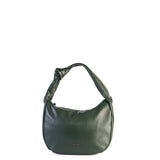 Borsa a Spalla in Vera Pelle Verde Scuro Pierre Cardin