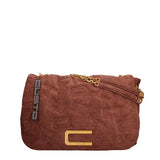 Borsa a spalla CUSTO - Marrone scuro