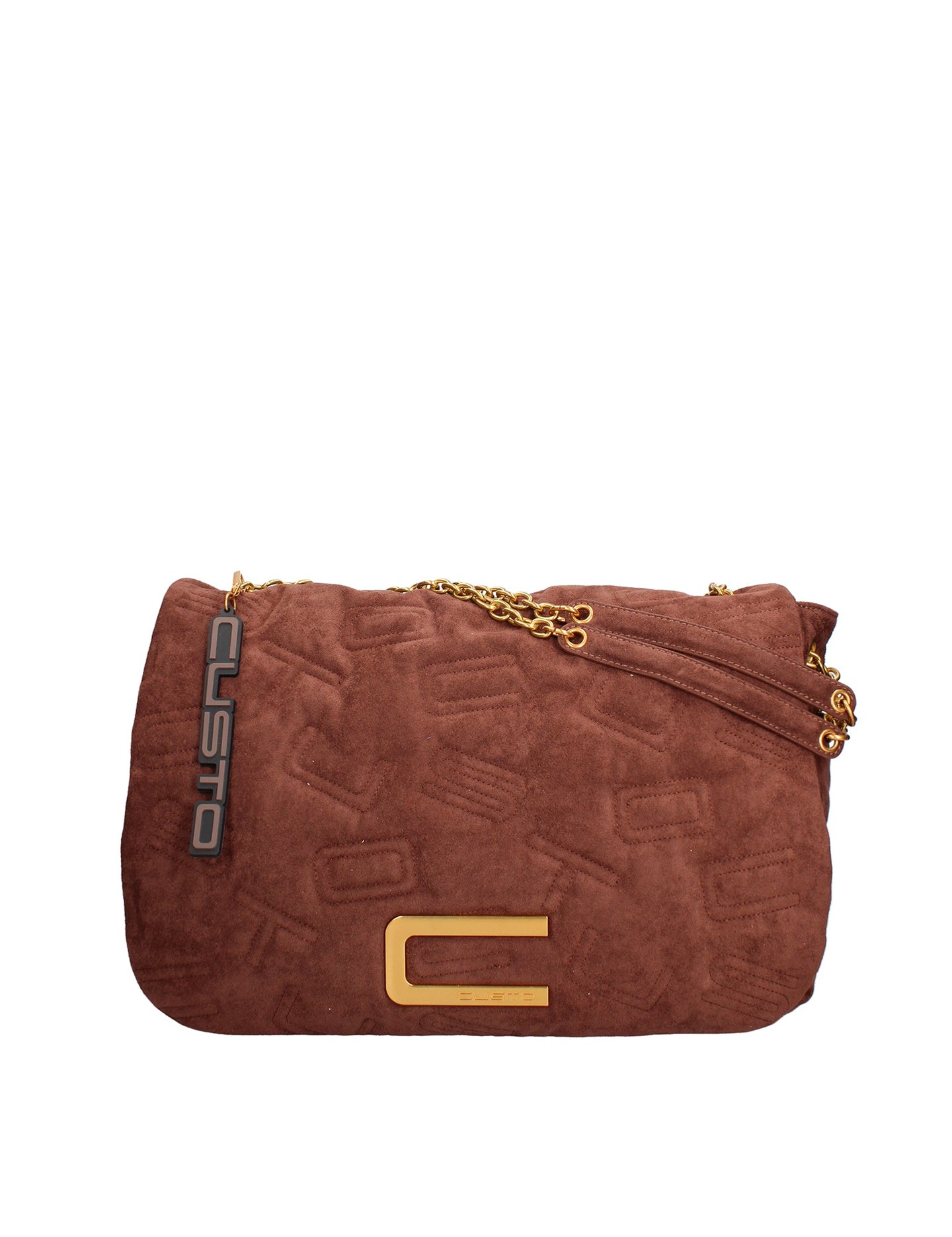 Borsa a spalla CUSTO - Marrone scuro