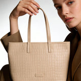 Borsa a Spalla in Pelle Vegana Beige