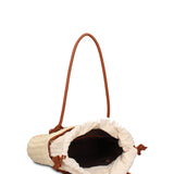 Borsa a Mano in Pelle Vegana Beige