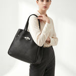 Borsa a Tracolla in Dollaro Leather Nero