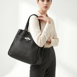 Borsa a Tracolla in Dollaro Leather Nero