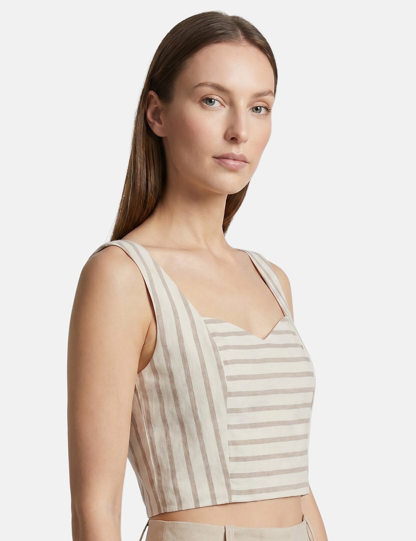 Vestito in Cotone Taupe