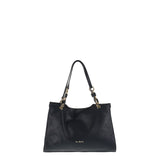Borsa a Spalla in Vera Pelle Nero Pierre Cardin