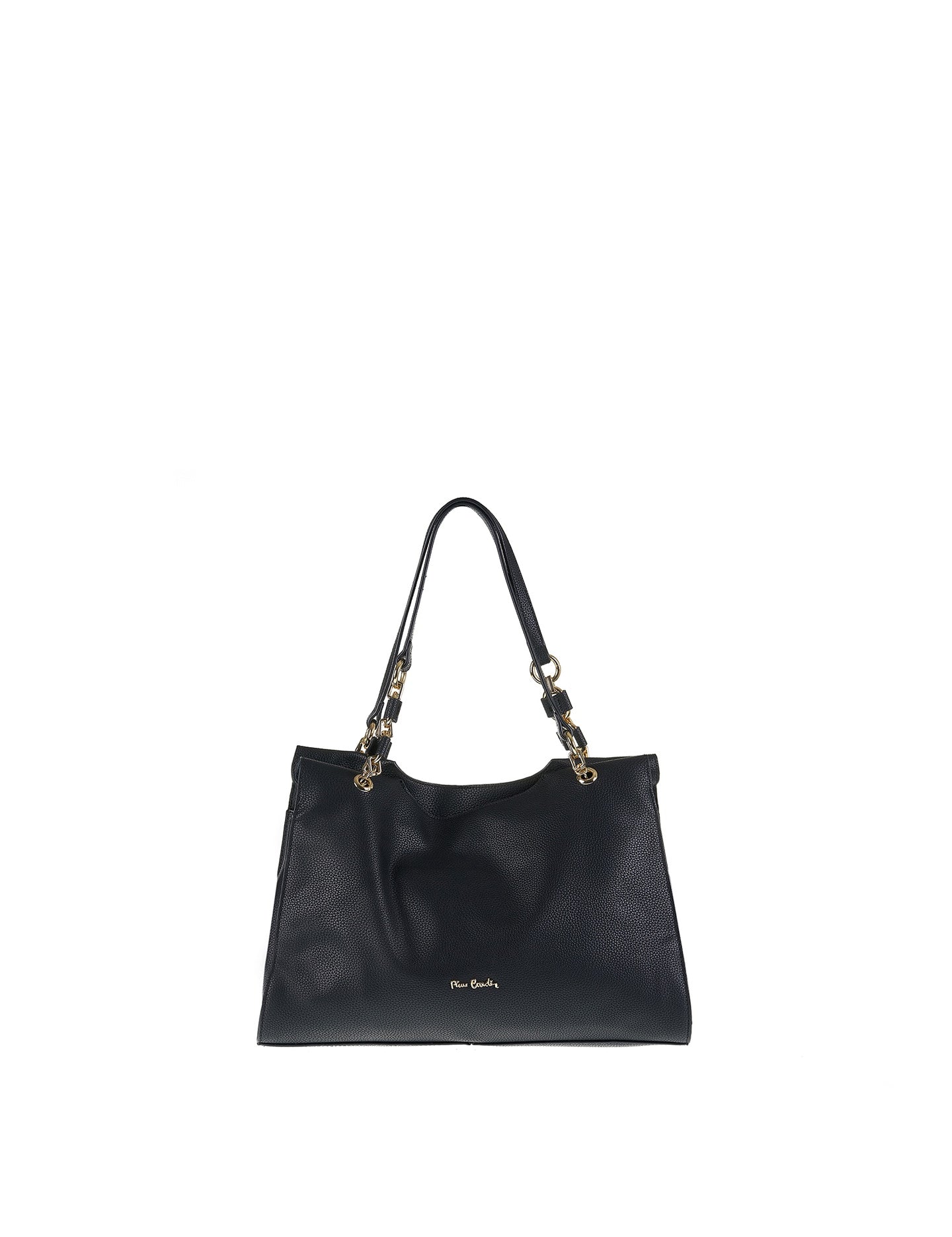 Borsa a Spalla in Vera Pelle Nero Pierre Cardin