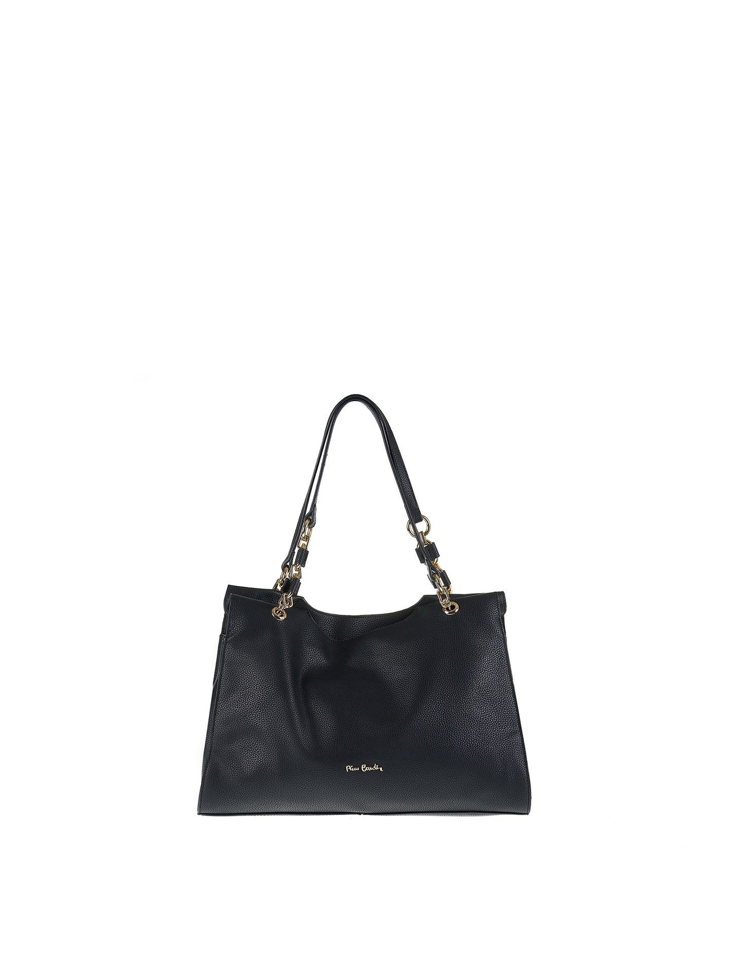 Borsa a Spalla in Vera Pelle Nero Pierre Cardin