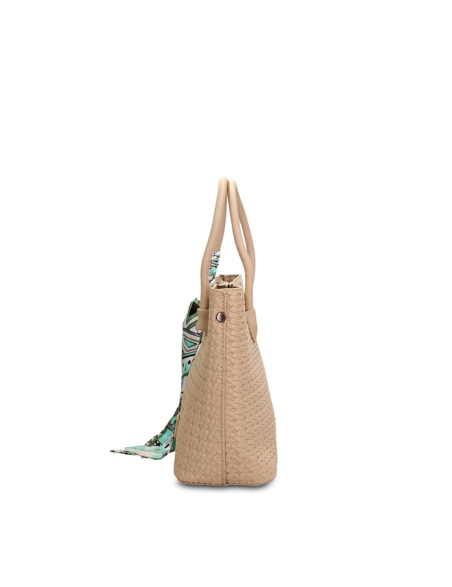 Borsa a Mano in Pelle Vegana Taupe