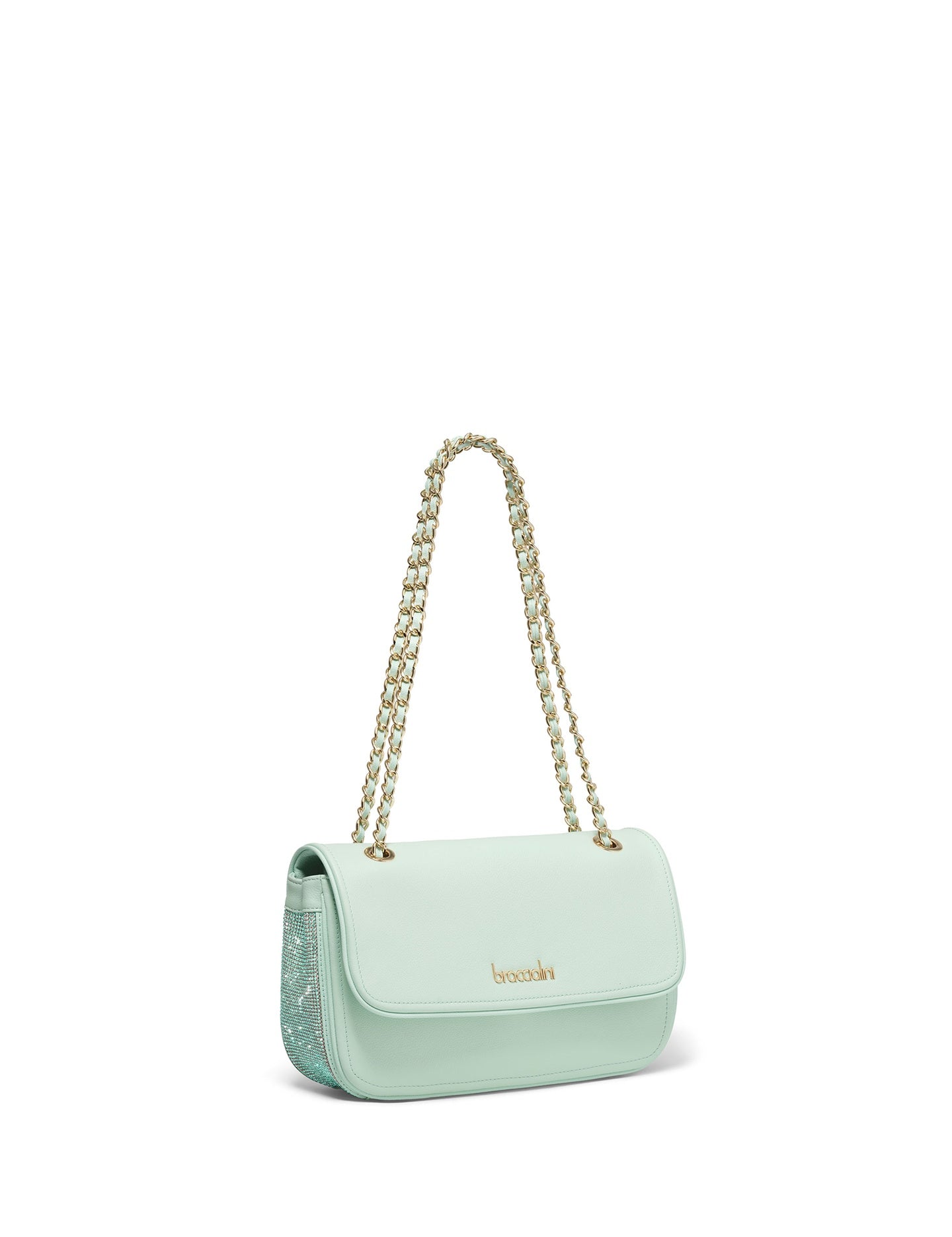 Borsa a Tracolla in Vera Pelle Celeste
