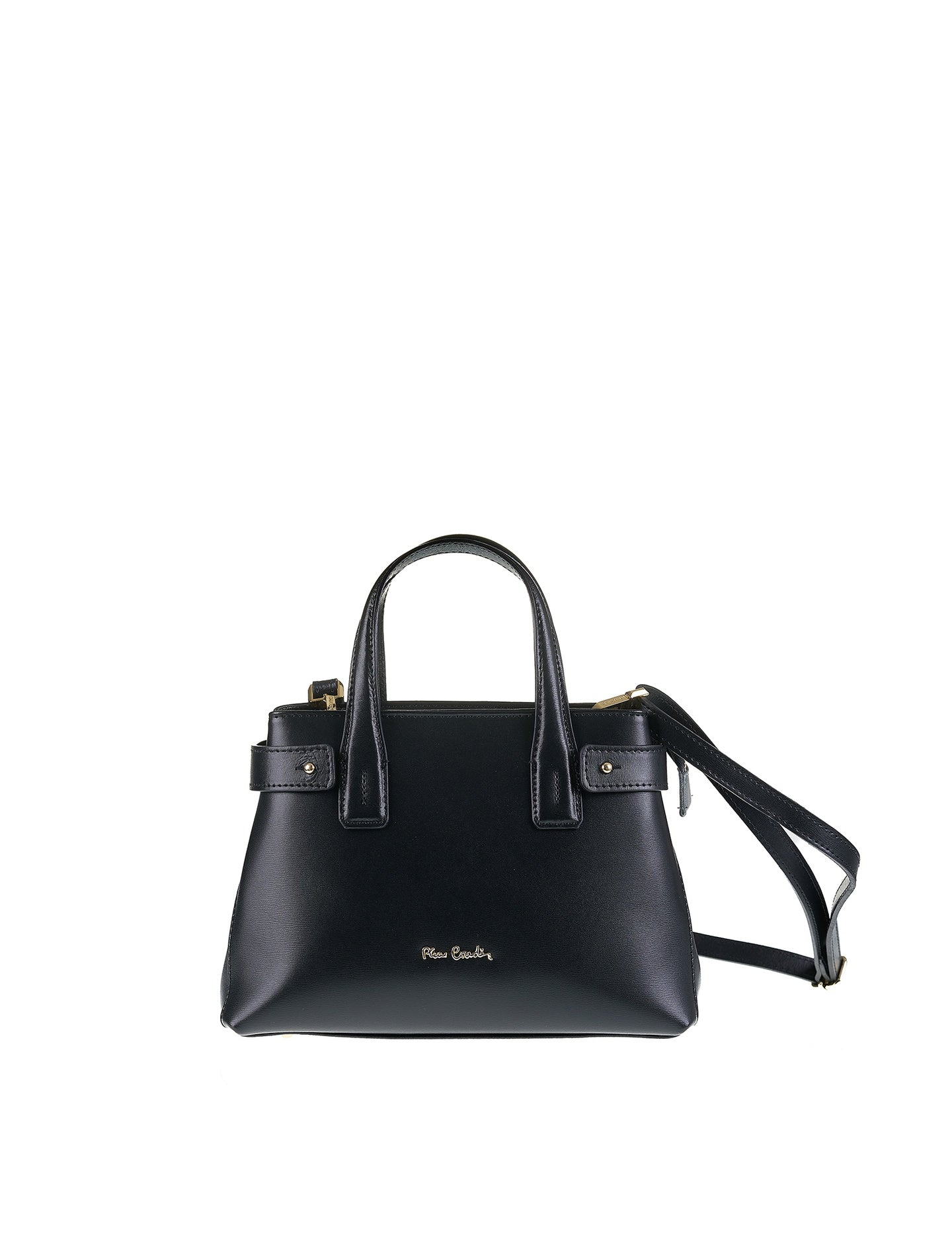 Borsa a Mano in Vera Pelle Nero Pierre Cardin