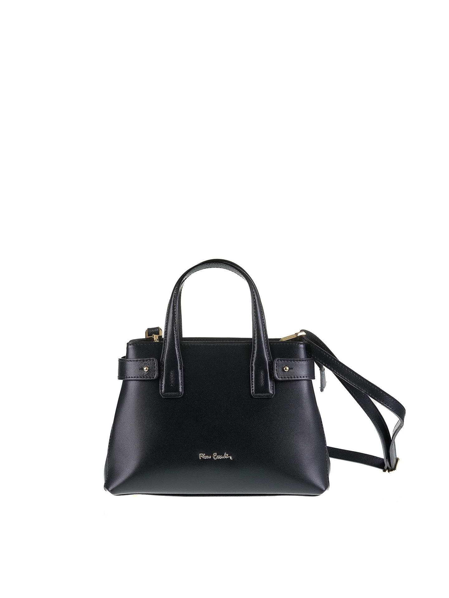 Borsa a Mano in Vera Pelle Nero Pierre Cardin