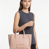 Borsa a mano in Pelle Vegana Nude
