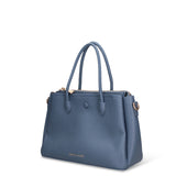 Borsa a Mano in Pelle Vegana Blu Jeans