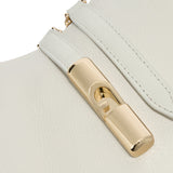 Cream Leather Shoulder Bag