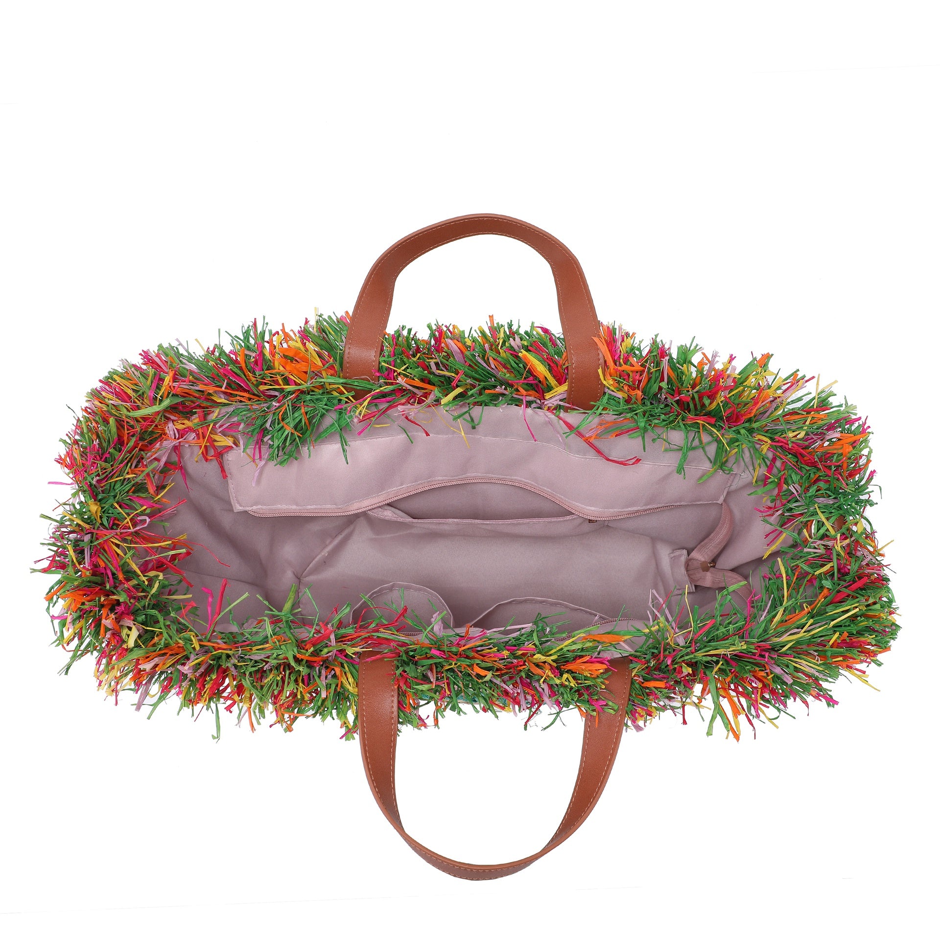 Borsa Shopper in Rattan Rosa