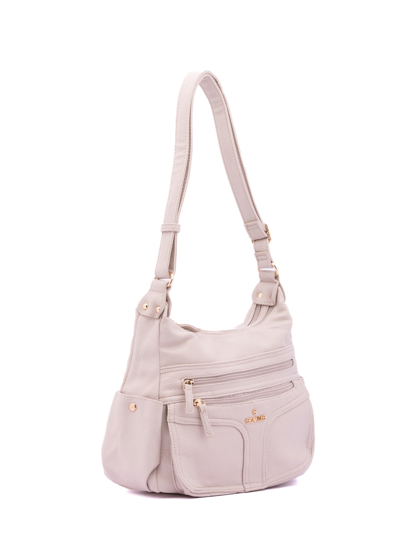 Borsa a Spalla in Pelle Vegana Beige